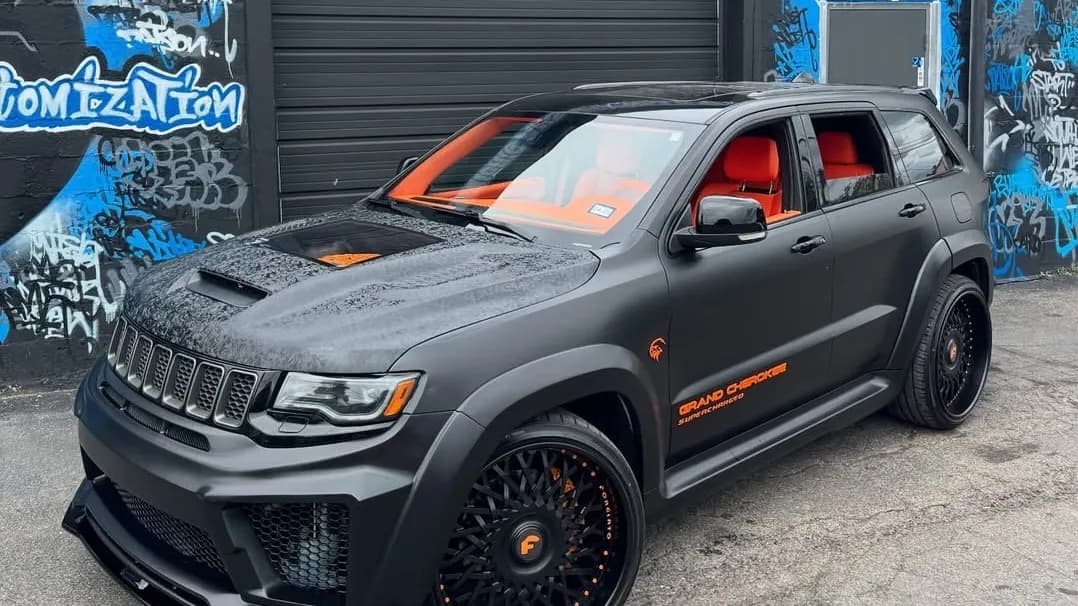 Matte gray widebody Jeep after a body kit install at Buff X Customization